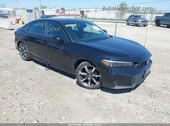 2HGFE4F85SH305039 2025 HONDA CIVIC HYBRID Black Front right