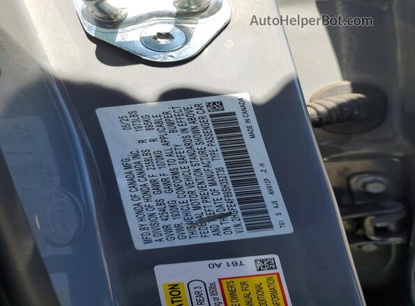 2HGFE4F89SH352736 2025 HONDA CIVIC Gray ძრავის განყოფილების ხედი