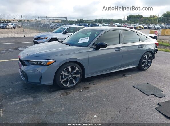 2HGFE4F8XSH347884 2025 HONDA CIVIC HYBRID Серый Передняя левая четверть