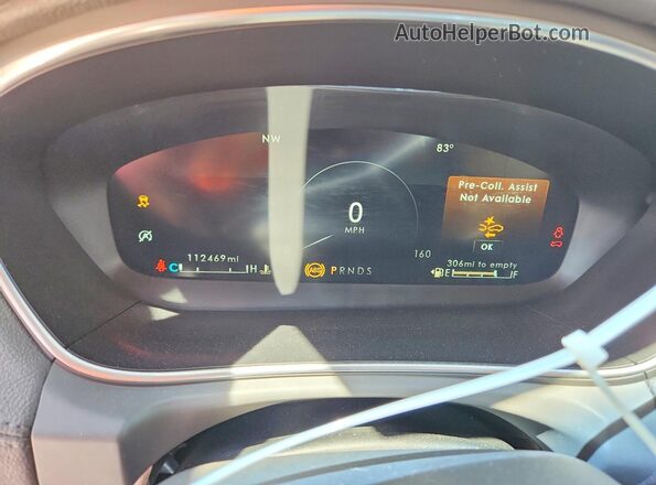 2LMPJ6K96KBL21942 2019 LINCOLN NAUTILUS Red Instrument cluster view