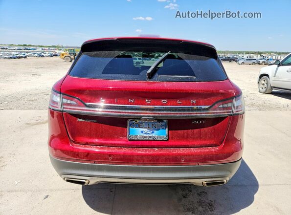 2LMPJ6K96KBL21942 2019 LINCOLN NAUTILUS Red Rear view