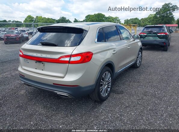 2LMPJ6LR0HBL18770 2017 LINCOLN MKX Бежевый Задняя правая четверть