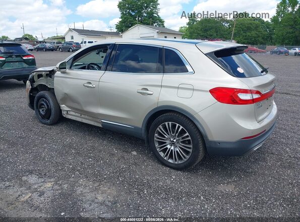 2LMPJ6LR0HBL18770 2017 LINCOLN MKX Бежевый Задняя левая четверть