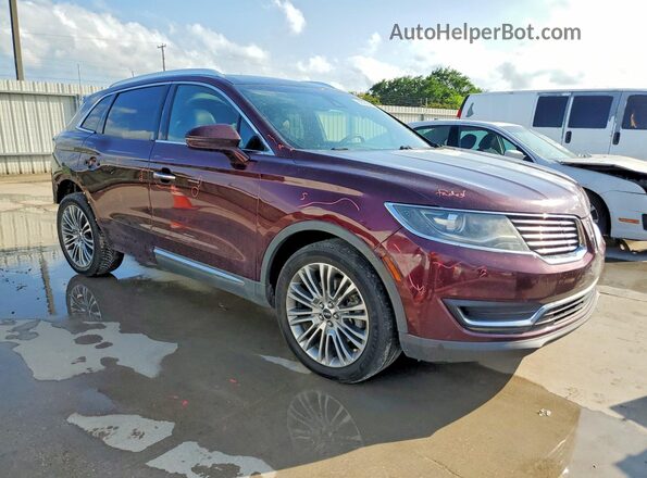 2LMPJ6LR8HBL29631 2017 LINCOLN MKX Бордовый Передняя правая четверть
