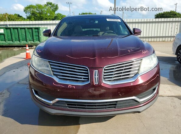 2LMPJ6LR8HBL29631 2017 LINCOLN MKX Бордовый Вид спереди