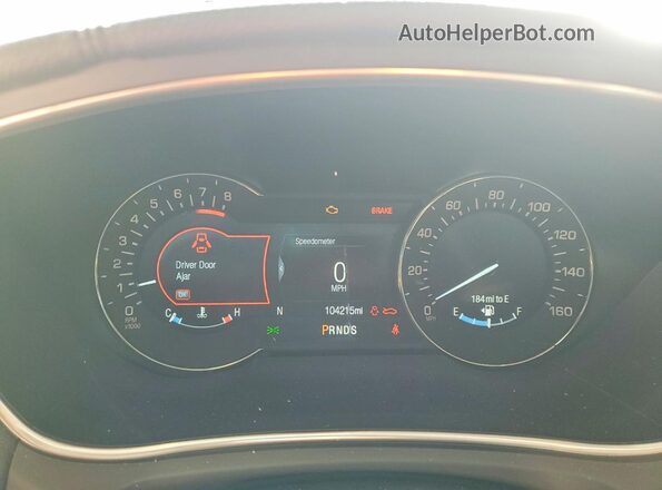 2LMPJ8JR6JBL30524 2018 LINCOLN MKX Белый Вид щитка приборов
