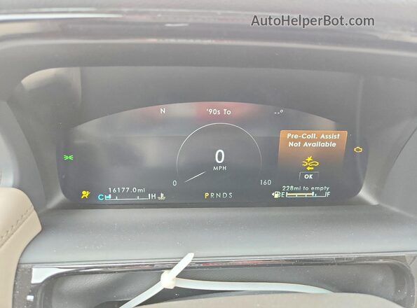 2LMPJ8K97PBL12105 2023 LINCOLN NAUTILUS Beige Instrument cluster view