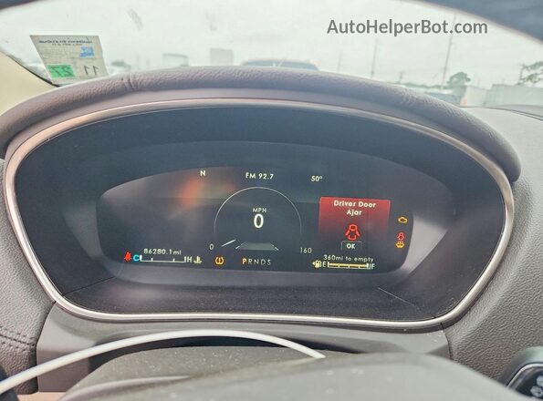 2LMPJ8LPXKBL15909 2019 LINCOLN NAUTILUS Gray Սարքավորումների վահանակի տեսք