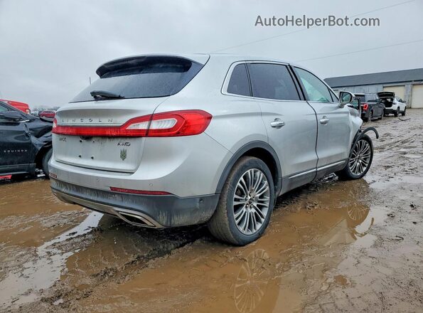2LMPJ8LR0GBL21078 2016 LINCOLN MKX Серебряный Задняя правая четверть