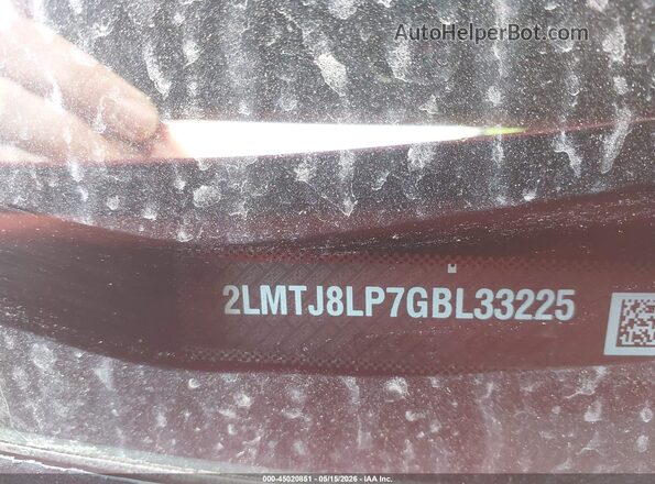 2LMTJ8LP7GBL33225 2016 LINCOLN MKX Красный Вид подкапотного пространства