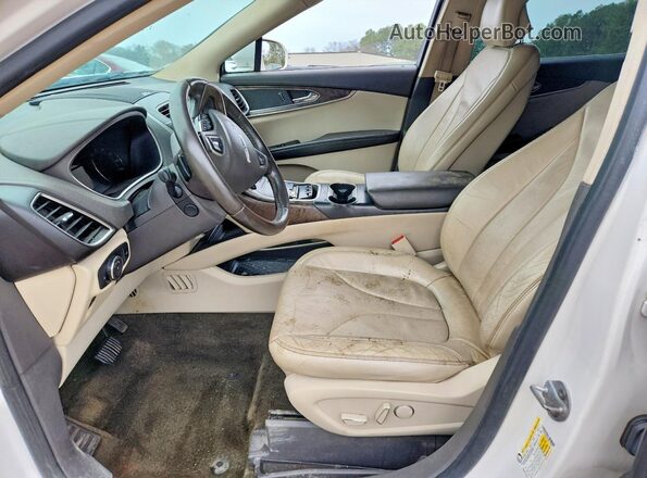 2LMTJ8LR4GBL73604 2016 LINCOLN MKX Белый Вид салона спереди