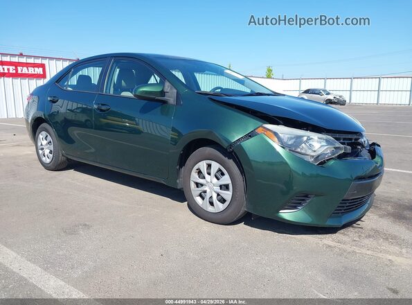 2T1BPRHE0GC686551 2016 TOYOTA LL Green Передня права чверть
