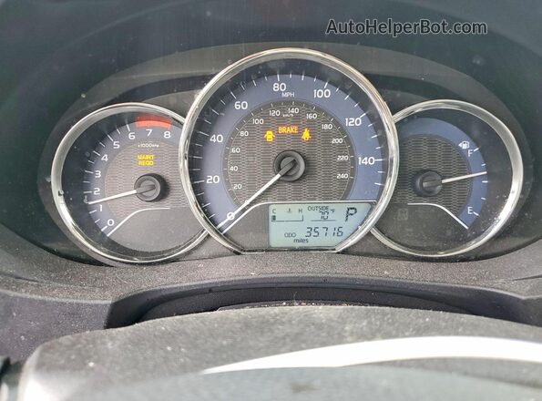 2T1BPRHE9GC534395 2016 TOYOTA COROLLA Gray Вид щитка приладів