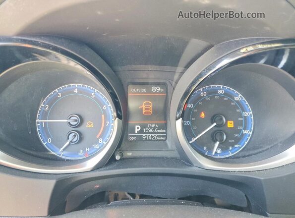 2T1BURHE0GC528607 2016 TOYOTA COROLLA Black ხელსაწყოთა პანელის ხედი