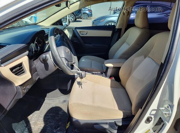 2T1BURHE0GC543690 2016 TOYOTA COROLLA White წინა სალონის ხედი