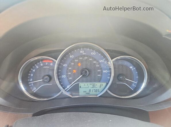 2T1BURHE0GC697185 2016 TOYOTA COROLLA Синий Вид щитка приборов