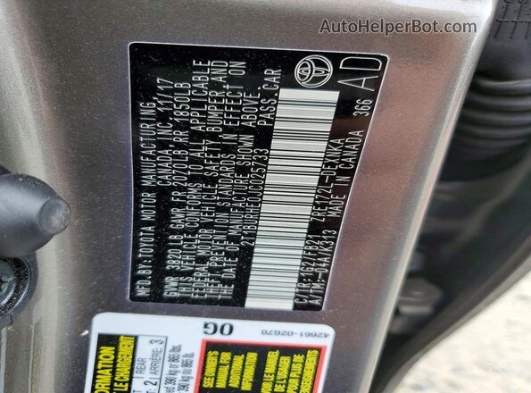 2T1BURHE0JC025733 2018 TOYOTA COROLLA Серый Вид подкапотного пространства