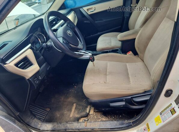 2T1BURHE1GC489588 2016 TOYOTA COROLLA White Widok wnętrza z przodu