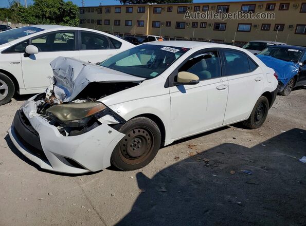 2T1BURHE1GC566301 2016 TOYOTA COROLLA Белый Передняя левая четверть