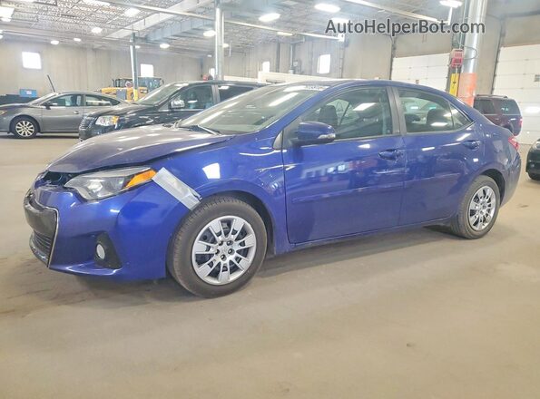 2T1BURHE1GC714334 2016 TOYOTA COROLLA Blue Передня ліва чверть