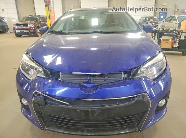 2T1BURHE1GC714334 2016 TOYOTA COROLLA Blue Вид спереду