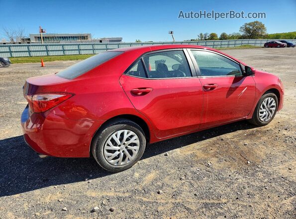 2T1BURHE1JC074701 2018 TOYOTA COROLLA Красный Задняя правая четверть