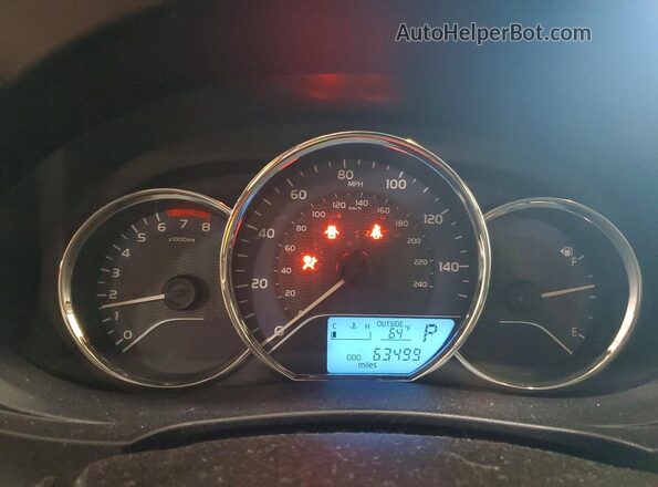 2T1BURHE2GC718084 2016 TOYOTA LL Silver Вид щитка приладів