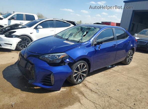 2T1BURHE2JC094729 2018 TOYOTA COROLLA Синий Передняя левая четверть