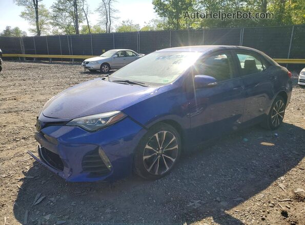 2T1BURHE2KC160441 2019 TOYOTA COROLLA Blue Vista tres cuartos delantera izquierda
