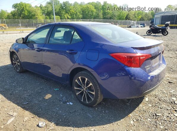 2T1BURHE2KC160441 2019 TOYOTA COROLLA Blue Trasero izquierdo