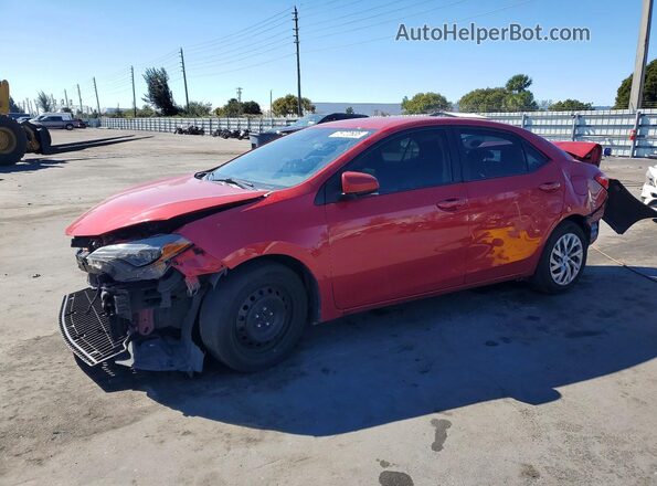 2T1BURHE2KC182181 2019 TOYOTA COROLLA Red Передня ліва чверть