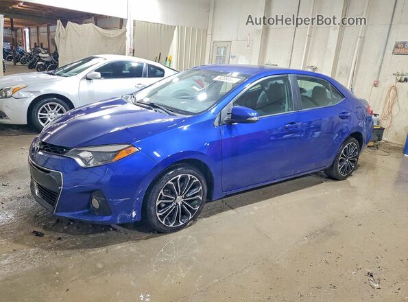 2T1BURHE3GC498793 2016 TOYOTA COROLLA Синий Передняя левая четверть