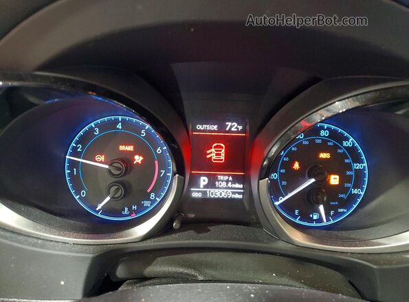2T1BURHE3GC498793 2016 TOYOTA COROLLA Синий Вид щитка приборов