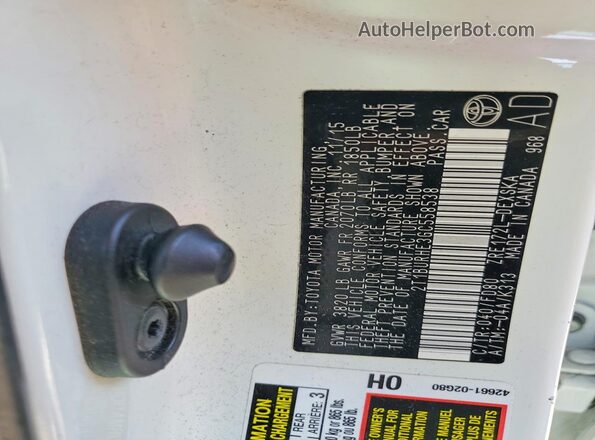 2T1BURHE3GC558538 2016 TOYOTA COROLLA White Vista del compartimento del motor