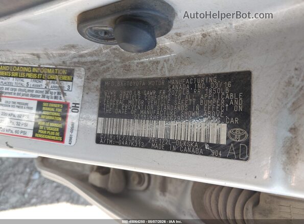 2T1BURHE3GC629513 2016 TOYOTA LL Silver Widok komory silnika