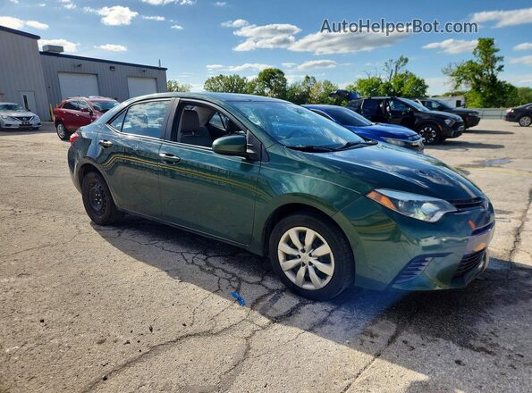 2T1BURHE3GC693437 2016 TOYOTA COROLLA Green Przód prawy