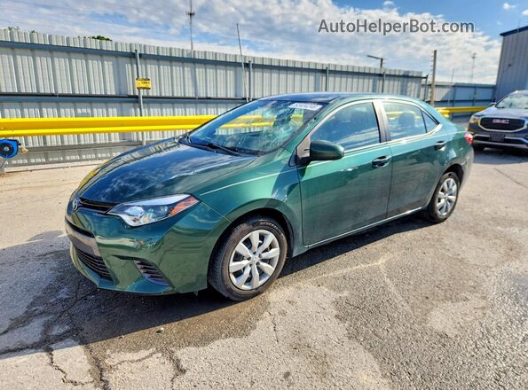 2T1BURHE3GC693437 2016 TOYOTA COROLLA Green Przód lewy