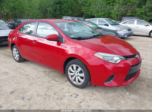 2T1BURHE3GC745228 2016 TOYOTA COROLLA Red Przód prawy