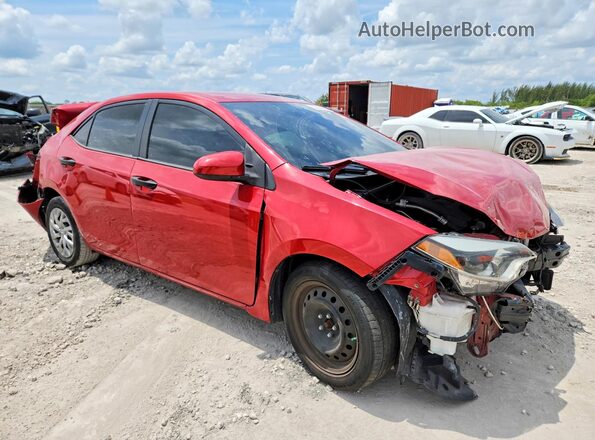 2T1BURHE4GC522437 2016 TOYOTA COROLLA Red Przód prawy
