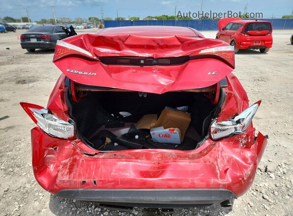 2T1BURHE4GC522437 2016 TOYOTA COROLLA Red Widok z tyłu