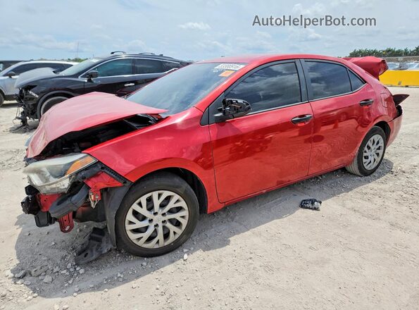 2T1BURHE4GC522437 2016 TOYOTA COROLLA Red Przód lewy