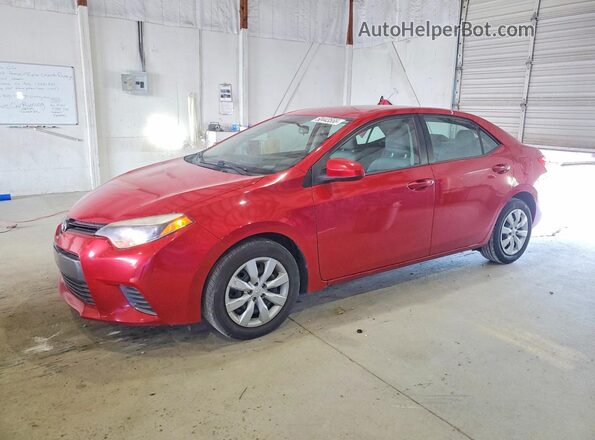 2T1BURHE4GC646191 2016 TOYOTA COROLLA Red წინა მარცხენა ხედი სამი მეოთხედიდან
