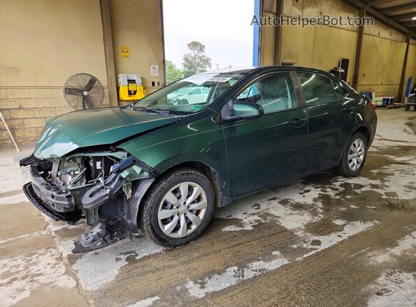 2T1BURHE4GC743312 2016 TOYOTA COROLLA Green წინა მარცხენა ხედი სამი მეოთხედიდან