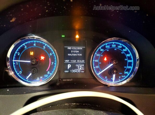 2T1BURHE4HC873074 2017 TOYOTA LL Black Widok zestawu wskaźników