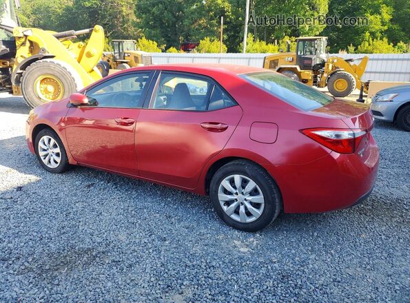 2T1BURHE5GC509373 2016 TOYOTA COROLLA Red Trasero izquierdo