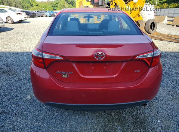 2T1BURHE5GC509373 2016 TOYOTA COROLLA Red Vista trasera