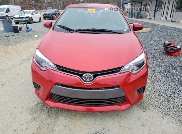 2T1BURHE5GC509373 2016 TOYOTA COROLLA Red Vista frontal