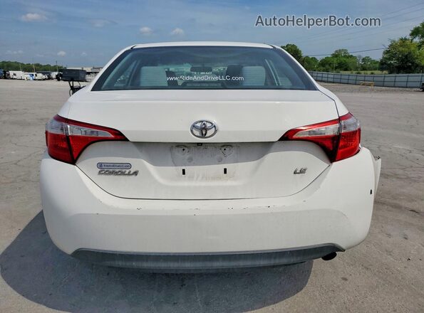 2T1BURHE5GC575843 2016 TOYOTA COROLLA Белый Вид сзади