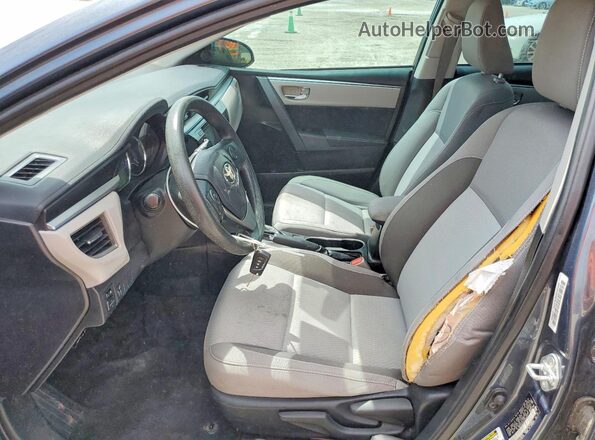 2T1BURHE5GC609814 2016 TOYOTA COROLLA Gray Widok wnętrza z przodu