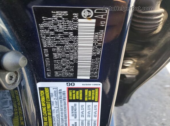 2T1BURHE5HC962295 2017 TOYOTA COROLLA Blue Vista del compartimento del motor